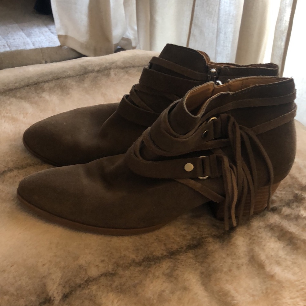 Franco Sarto Tan Leather Western Style